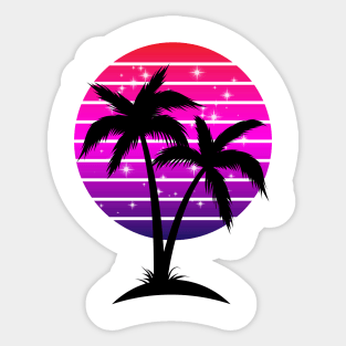 Palm night sky Sticker